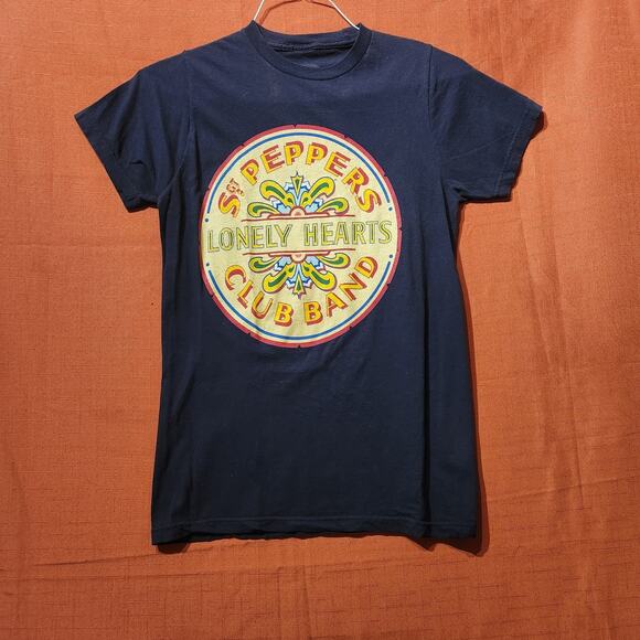 Beatles Sargent Peppers Lonely Hearts Club Band Size Small Blue Womens T-Shirt - Picture 1 of 7